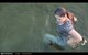 wet girl wet hair get wet t-shirt tight jeans tights swim fully clothed lake