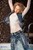 wet girl wet hair get wet blouse denim vest tight jeans tights fully clothed fully soaked spa