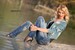 wet girl wet hair get wet denim jacket tight jeans swimsuit swim fully clothed fully soaked lake