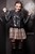 wet girl wet hair get wet leather jacket mini skirt sexy stockings fully soaked swim fully clothed pool