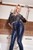 wet girl wet hair get wet leather jacket shirt high-waisted jeans skinny tights sneakers soaking wet jacuzzi