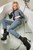 wet girl wet hair get wet wet hair jacket denim skinny jeans shirt stockings high heels bath shower