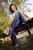 wet girl brunette wet hair get wet soaked fully clothed ripped tight jeans high heels shoes t-shirt lake