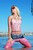 wet girl get wet wet hair fully clothed leggings top denim skirt shoes sea