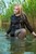 wet girl soaked get wet swimming fully clothed tights leather jacket skirt high heels lake