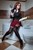 wet girl wet hair get wet fully clothed outfit jacket shirt skirt stockings shoes high heels bath shower