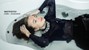 girl wet fully clothed soaked wet hair water skirt blouse stockings boots high heels jacuzzi bath shower