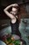 wetlook girl with flowers get wet water clothed bodysuit tights bathroom wetfoto
