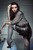 wet girl get wet water wearing leather skirt stockings blouse wet hair soaked