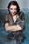 wet girl get wet water wearing leather skirt stockings blouse wet hair soaked