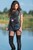 wet girl get wet water t-shirt denim shorts stockings sneakers wet hair soaked