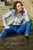 wet girl get wet blouse jeans socks jacket fully clothed wet hair swimming lake water