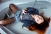 wet girl wet hair get wet denim jacket t-shirt shorts stockings sneakers fully soaked water bath shower