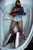 wet girl wet hair get wet denim jacket t-shirt shorts stockings sneakers fully soaked water bath shower