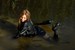 wet girl get wet faux leather jacket bodysuit jeans skirt tights gaiters shoes high heels wet hair lake