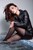 wetfoto girl gets soaking wet faux leather dress pantyhose pool