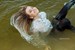 wet girl wet hair get wet  tights skirt blouse shoes high heels fully soaked water bath shower
