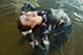 wetfoto wetlook flexible girl wet tight gym suit swim lake
