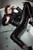 wetfoto wetlook sexy girl leather jacket leggings smokes wet jacuzzi