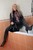 wet girl get wet wet hair fully clothed jacket leggings blouse socks scarf gloves leather boots heels bath