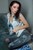 wetfoto wetlook relaxation girl ripped jeans gray tights jacuzzi