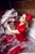 wetfoto wetlook girl red clothes get completely wet bath