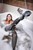 wetfoto wetlook model dressed in completely wet clothes bath