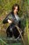 wetfoto wetlook active young girl swims fully dressed skinny jeans