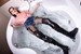 girl sexy pantyhose makes her clothes completely wet bath wetfoto