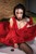 wetfoto girl soaking wet red dress pantyhose