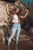 wetfoto wetlook girl in wet skinny jeans