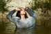 wetfoto wetlook girl in wet and dirty levis jeans