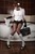 wet girl get wet wet hair fully clothed shirt skirt tights knee socks shoes high heels bath