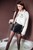 wetfoto wetlook wet girl leather shorts black tights