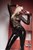 wetfoto wet girl black vinyl leggings takes milk bath