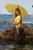 wet girl get wet wet hair fully clothed blouse skirt stockings boots sea