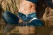 wetfoto wetlook girl swims clothes jeans