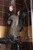 wet girl get wet wet hair fully clothed jacket jeans blouse boots high heels patent leather bath shower