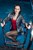 wetfoto girl swimming pool wet cloak red bodysuit pantyhose