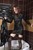 wet girl get wet wet hair fully clothed jacket leather dress stockings high heels bath