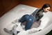 wetfoto hot woman takes bath skinny jeans bodysuit socks