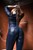 wetfoto girl wet skinny denim overall jumpsuit milk bath