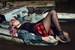 wetfoto girl get wet pantyhose skirt jeans jacket