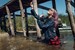 wetfoto girl get wet pantyhose skirt jeans jacket