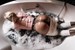 blonde takes a bath white jeans nylons wetfoto