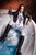 get wet white jeans bath leather jacket wetfoto