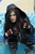 wet girl get wet fully clothed lacquer jacket fishnet tights high-heeled sandals wet hair spa