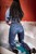 wetlook girl denim clothes takes bath wetfoto
