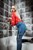 blonde takes bath wet jeans sweater wetfoto