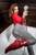 wetlook girl wet red golf pants wetfoto